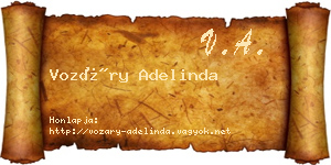 Vozáry Adelinda névjegykártya